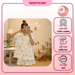 Bộ đồ ngủ nữ Sweetsleeep dạng bộ siêu xinh DN01